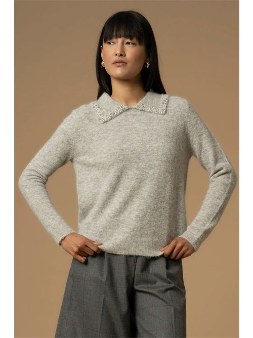 Maglia con colletto a punta e perle - Maglia M/L Aralda KOCCA | ARALDA/M9001